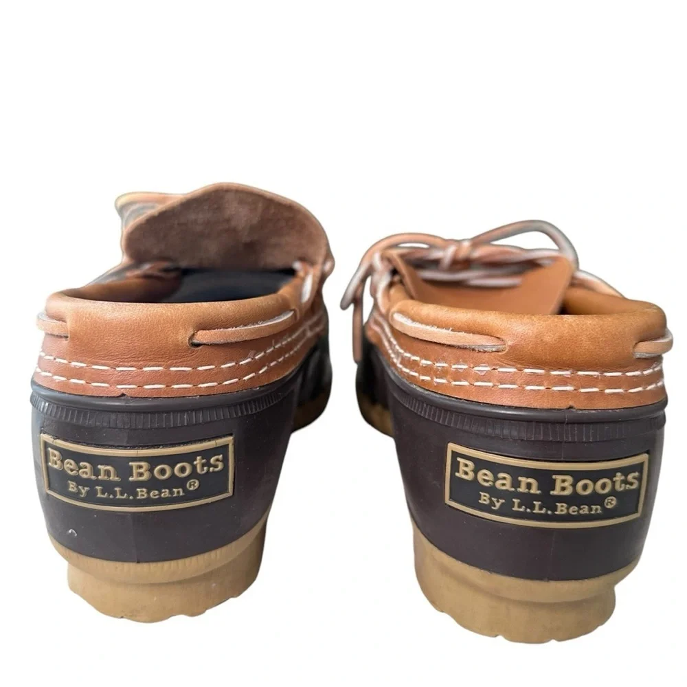 L.L. Bean Woman’s Bean Boots Rubber Mocs Tan Brown Size 7